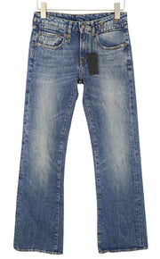 R13 Boy Flare Women Jeans 26 Kelly Stretch Flare Faded Whiskers PF25 RRP645