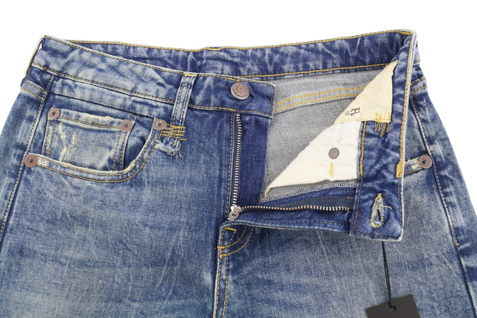 R13 Boy Flare Women Jeans 26 Kelly Stretch Flare Faded Whiskers PF25 RRP645