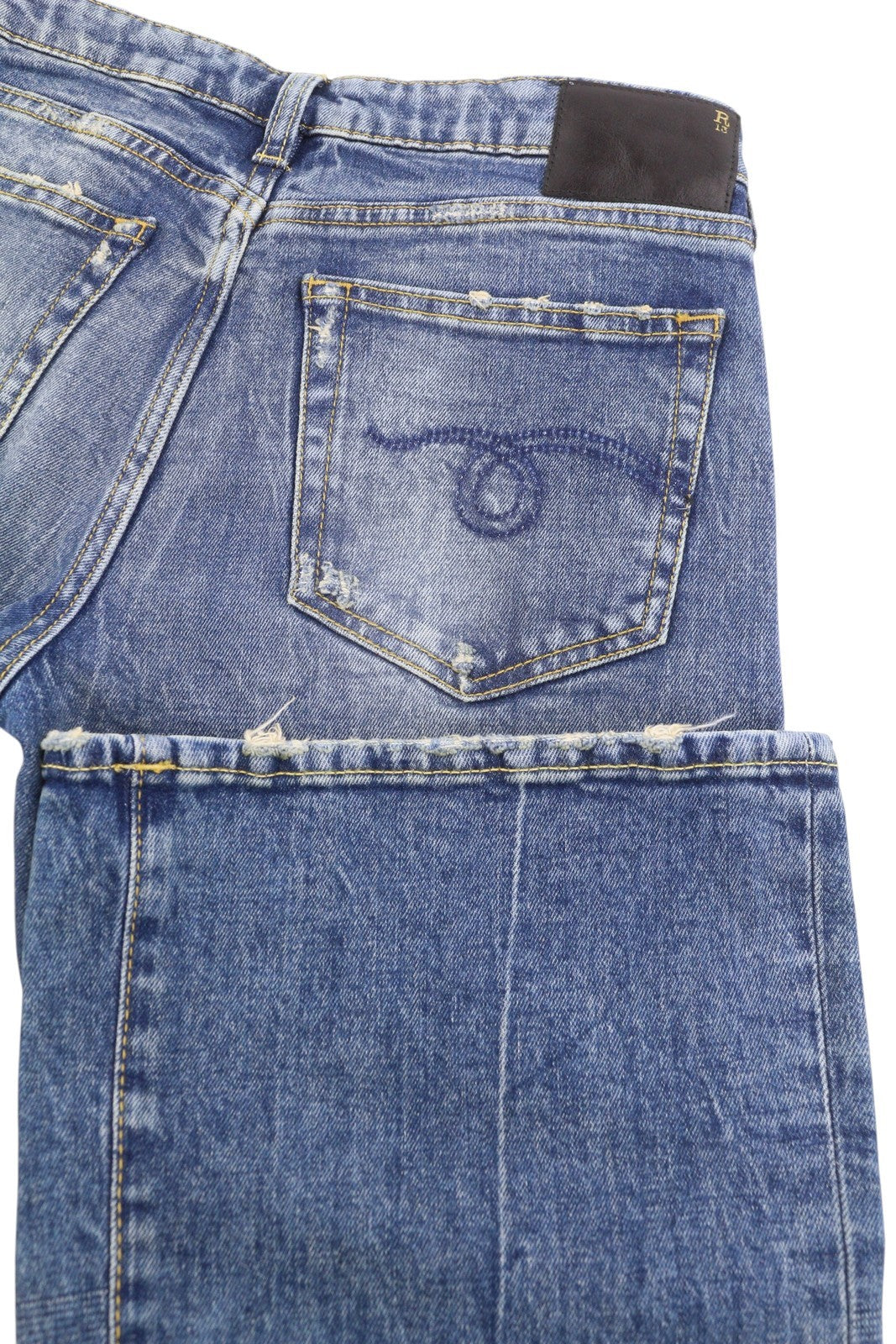 R13 Boy Flare Women Jeans 26 Kelly Stretch Flare Faded Whiskers PF25 RRP645