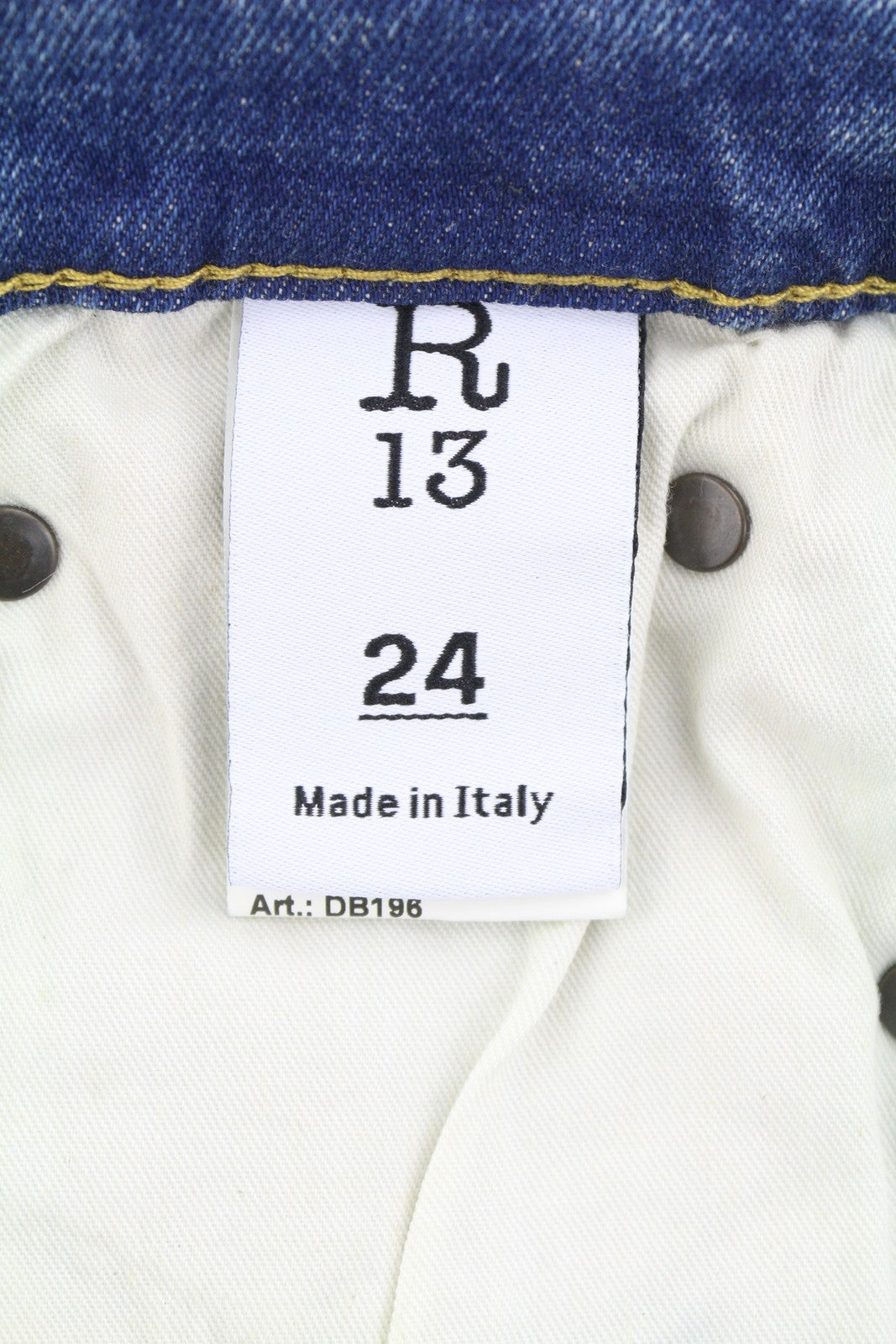 R13 Jane Women Jeans 24 Kelly Stretch Slim Flare Fit Faded Blue FW25 RRP645