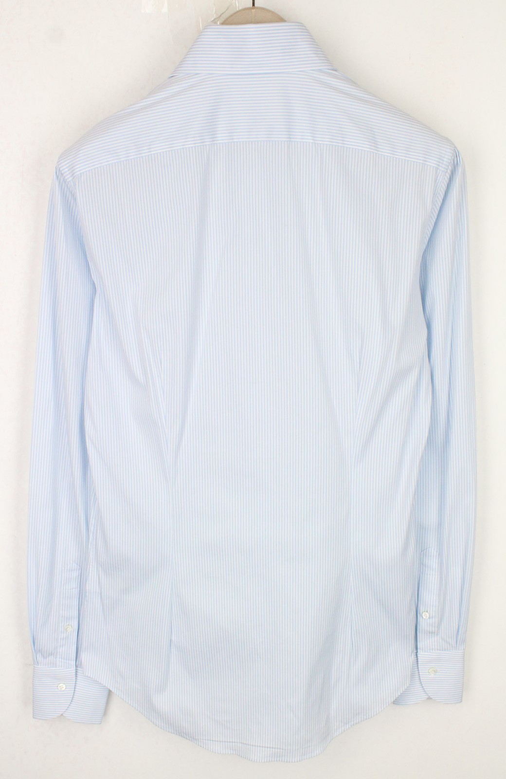 SUITSUPPLY Men's Formal Shirt 39L/15 1/2L Extra Slim Blue Cotton Striped Long