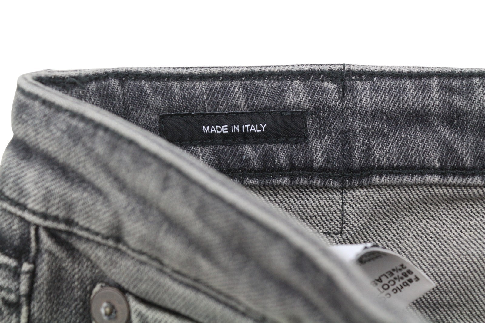 R13 Kick Fit Women Jeans 25 Leyton Black Stretch Faded Slim Straight FW25 RRP630