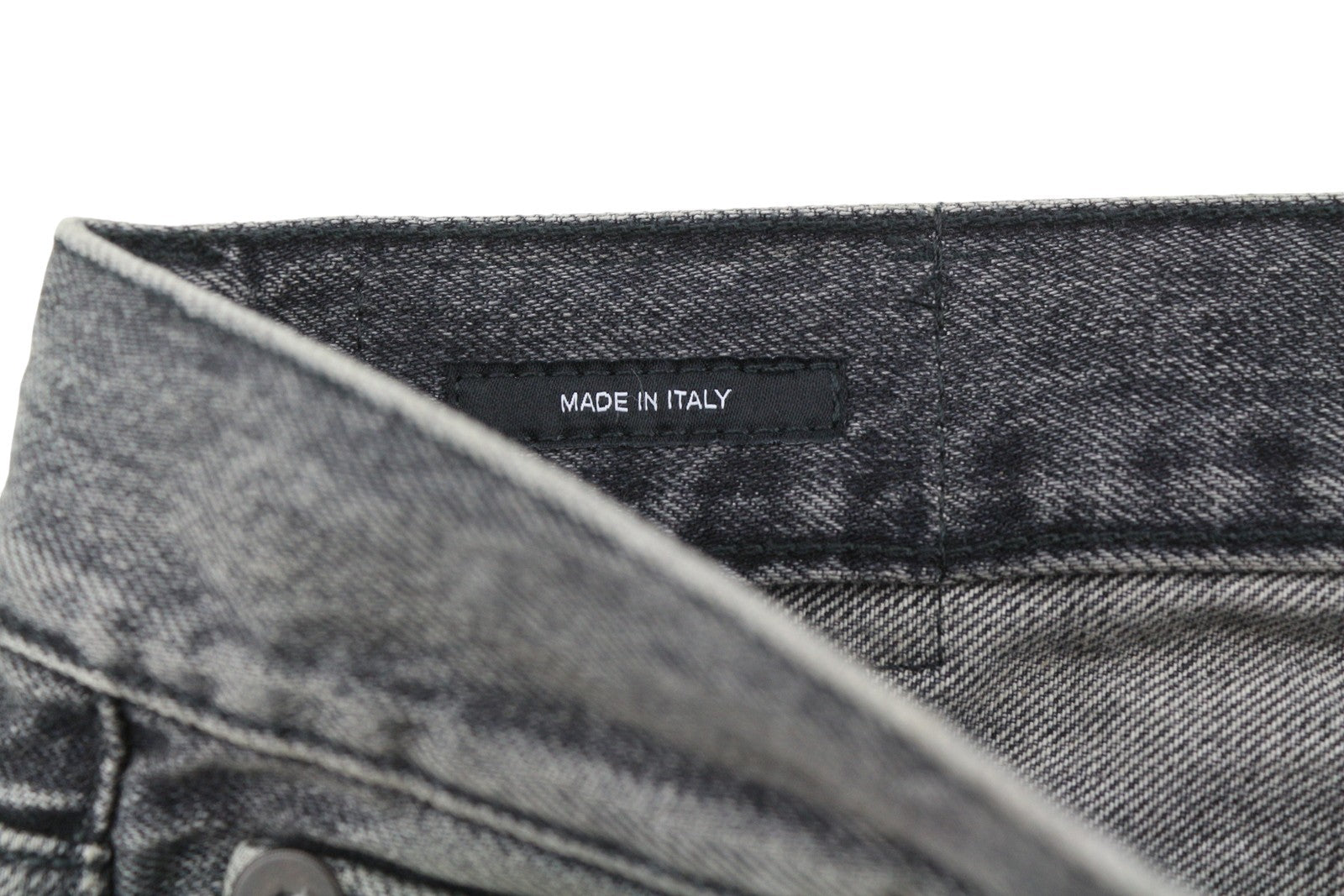 R13 Boyfriend Women Jeans 26 Leyton Black Faded Whiskers Cropped Zip Fly FW25