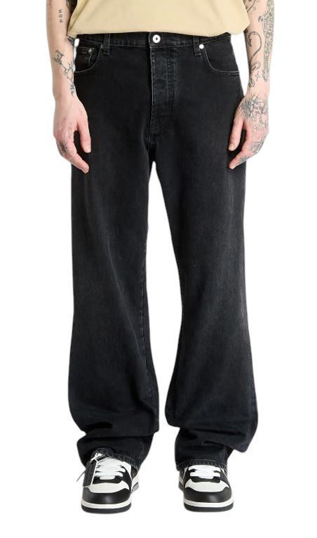 OFF-WHITE c/o VIRGIL ABLOH Diag Outl Relaxed Men Jeans W30 Black AW25 RRP799