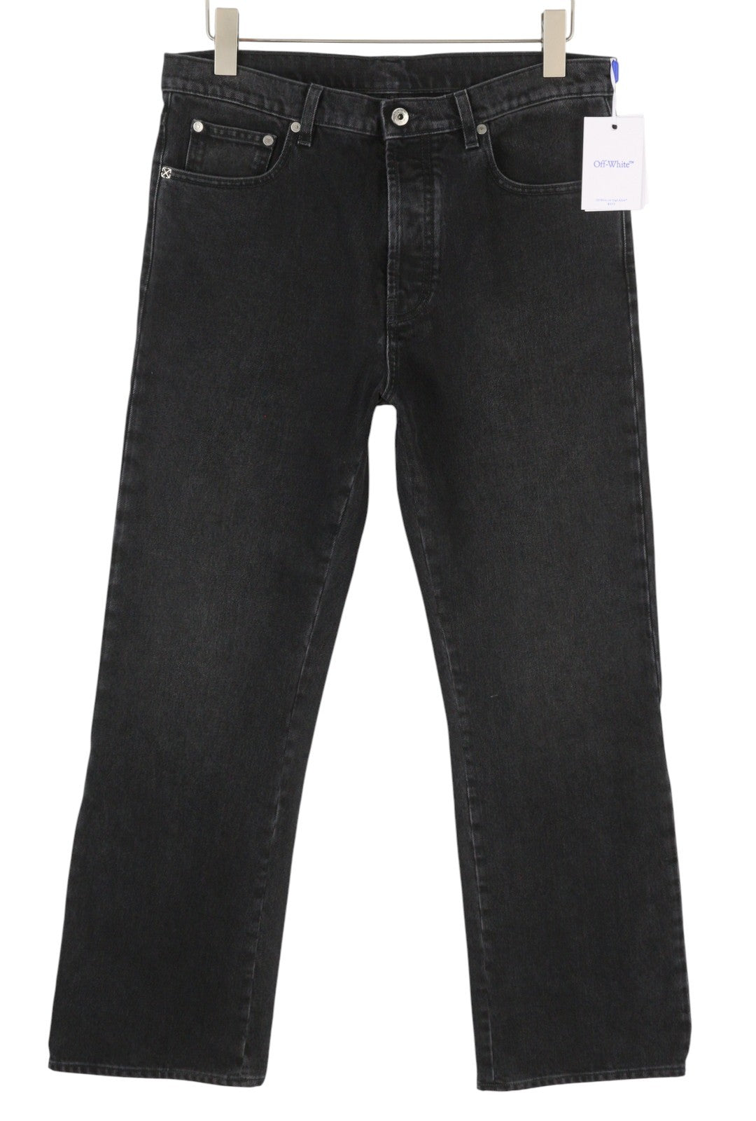OFF-WHITE c/o VIRGIL ABLOH Diag Outl Relaxed Men Jeans W30 Black AW25 RRP799