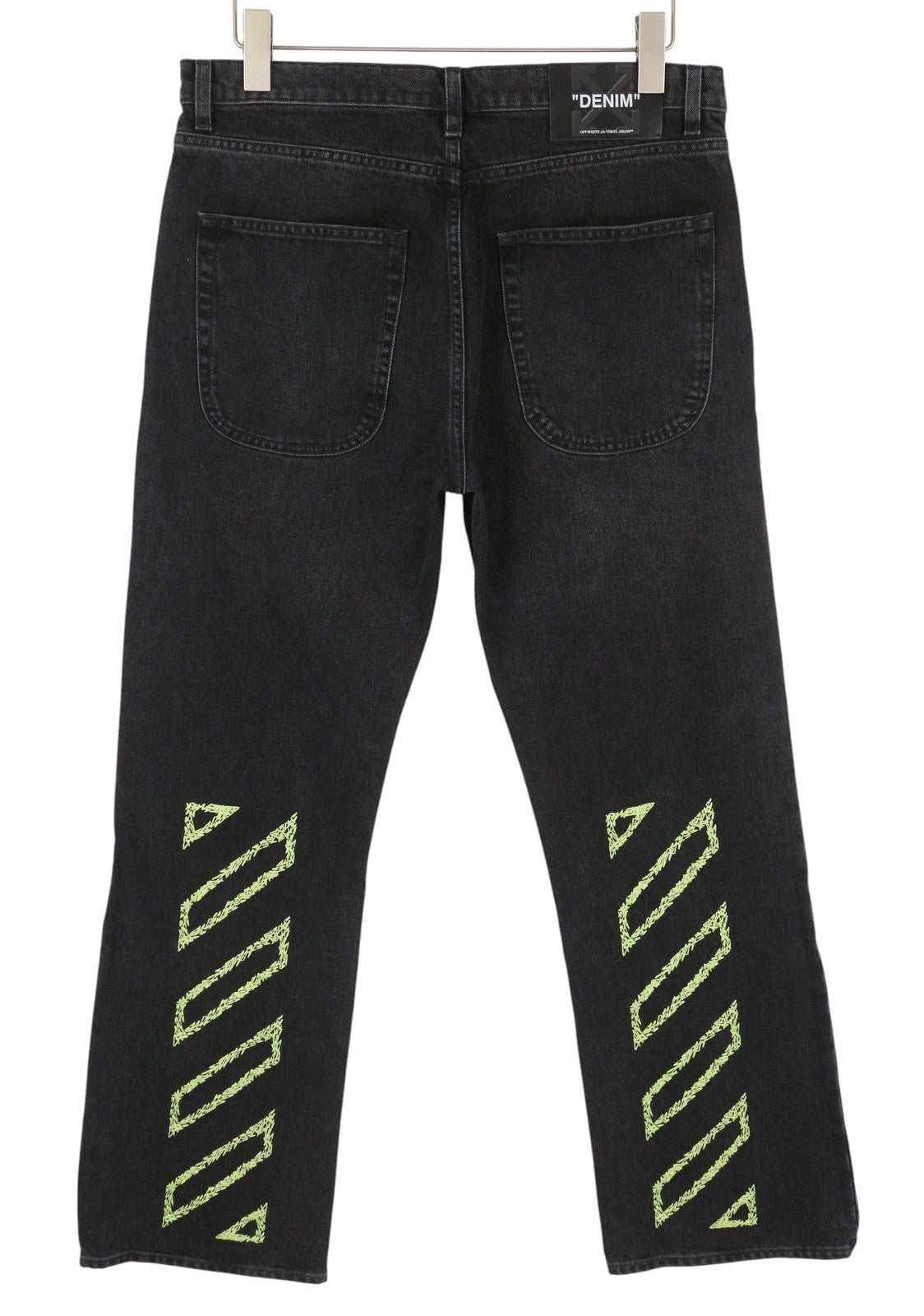 OFF-WHITE c/o VIRGIL ABLOH Diag Outl Relaxed Men Jeans W30 Black AW25 RRP799