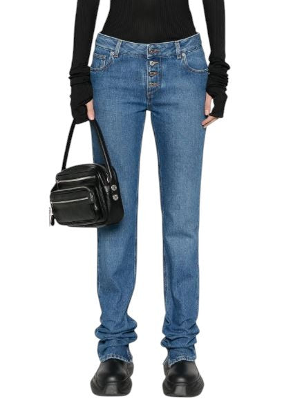 OFF-WHITE c/o VIRGIL ABLOH Denim Britney Women Jeans W26 Faded Slim S25 RRP499