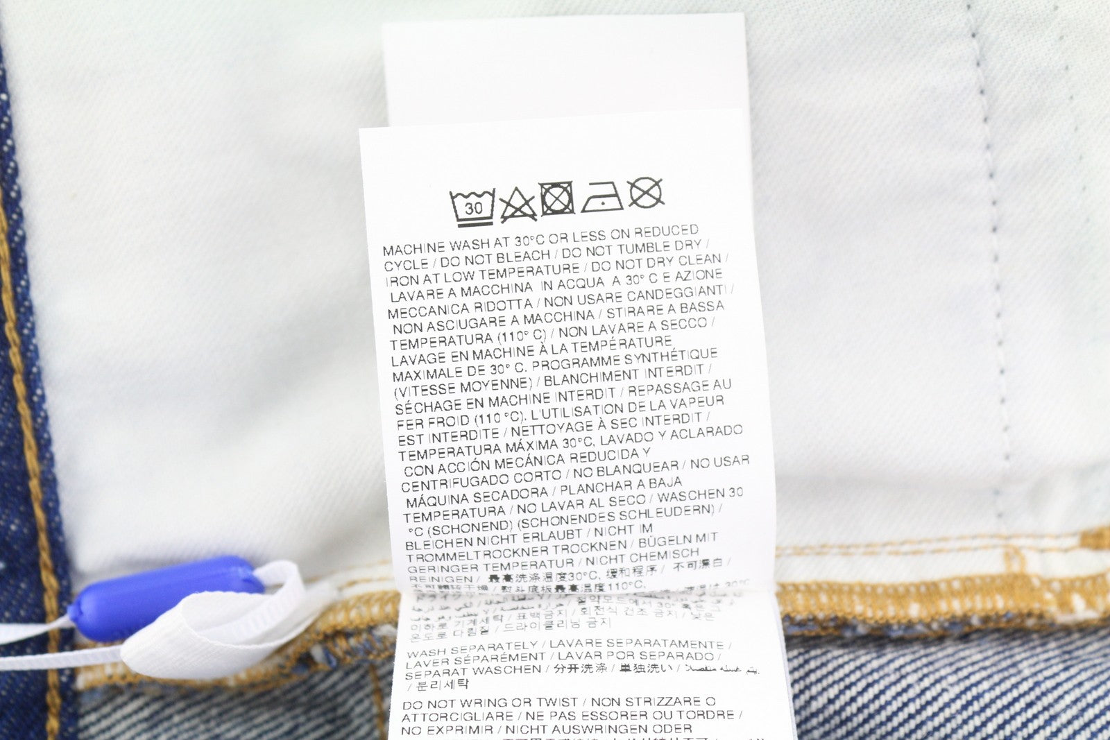 OFF-WHITE c/o VIRGIL ABLOH Meteor Denim Women Jeans W27 Blue Cut-Out F25 RRP765