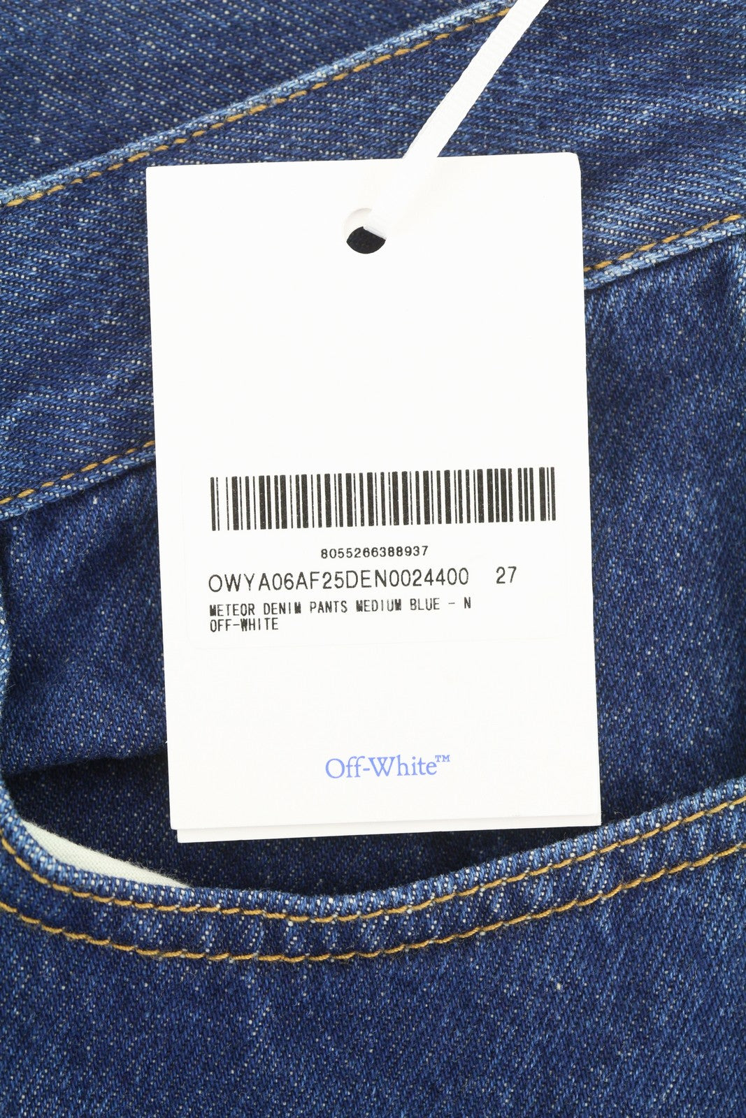 OFF-WHITE c/o VIRGIL ABLOH Meteor Denim Women Jeans W27 Blue Cut-Out F25 RRP765