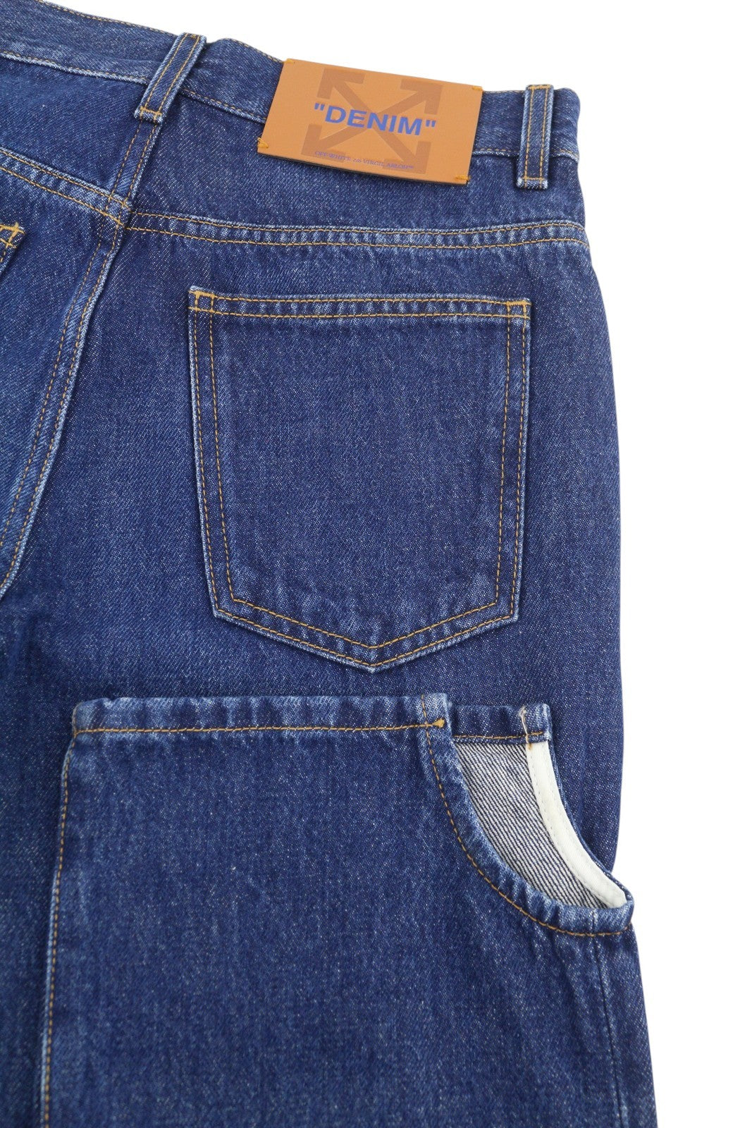 OFF-WHITE c/o VIRGIL ABLOH Meteor Denim Women Jeans W26 Blue Cut Out F25 RRP765