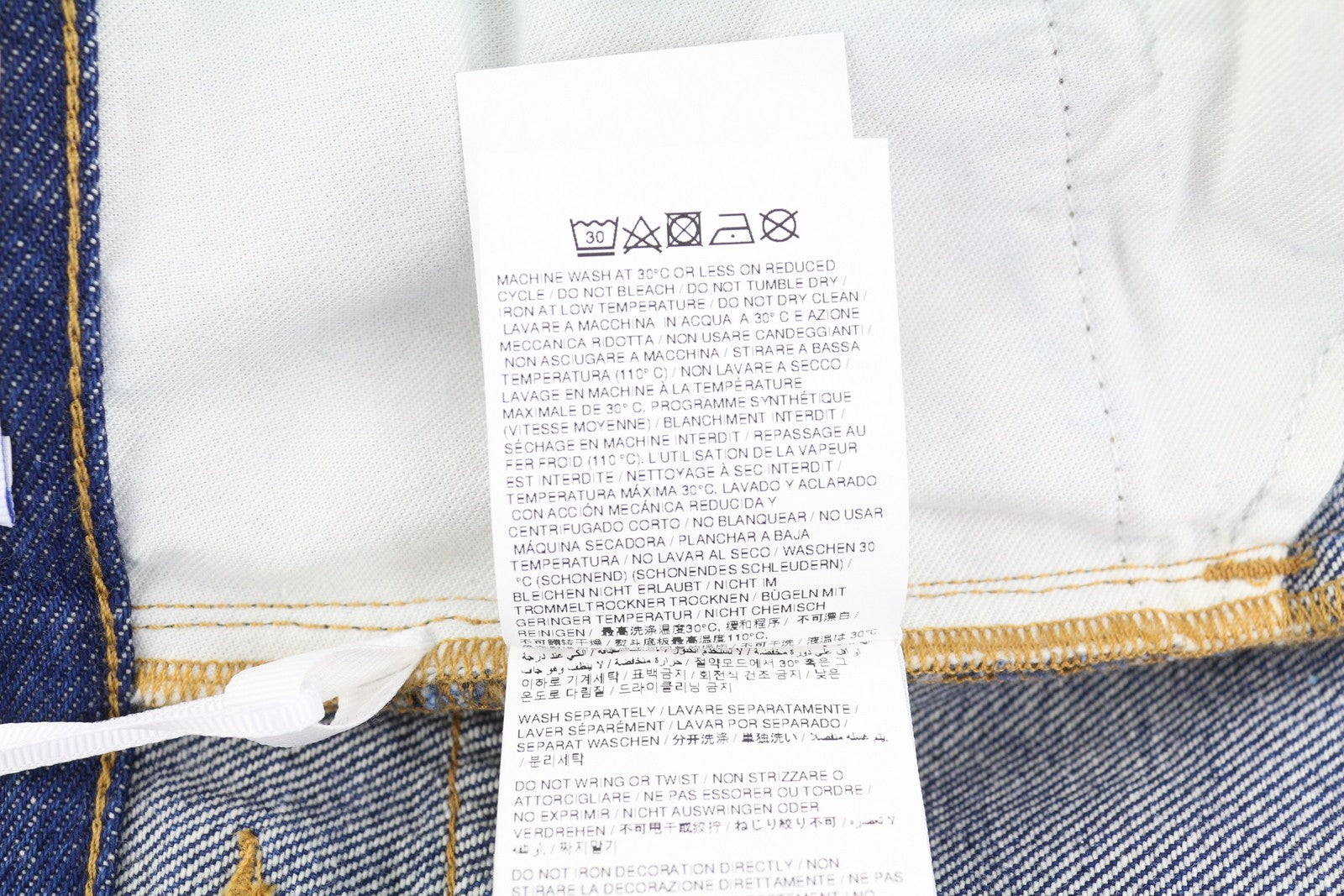 OFF-WHITE c/o VIRGIL ABLOH Meteor Denim Women Jeans W26 Blue Cut Out F25 RRP765