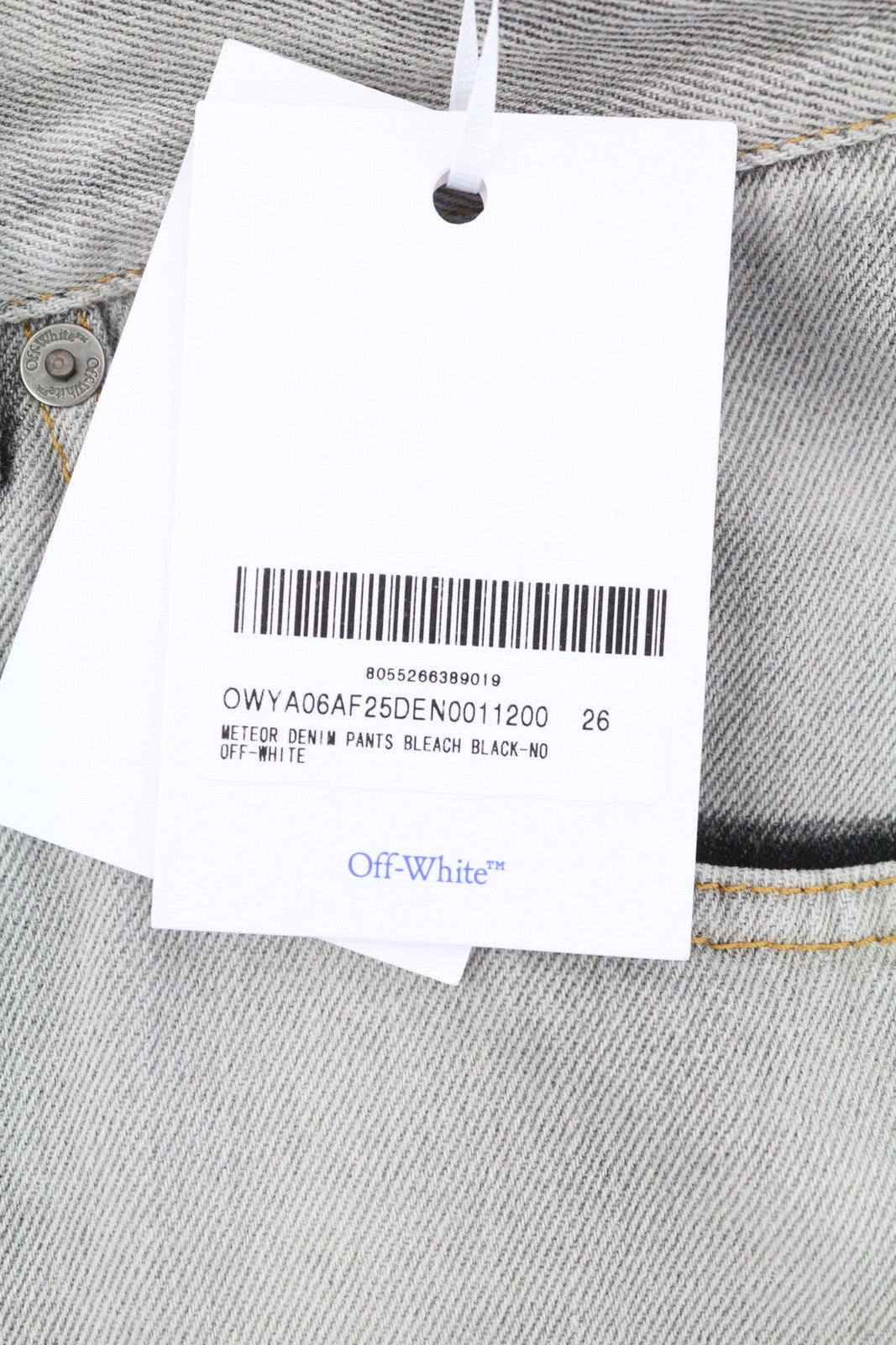 OFF-WHITE c/o VIRGIL ABLOH Meteor Denim Bleach Women Jeans W26 Cut F25 RRP765