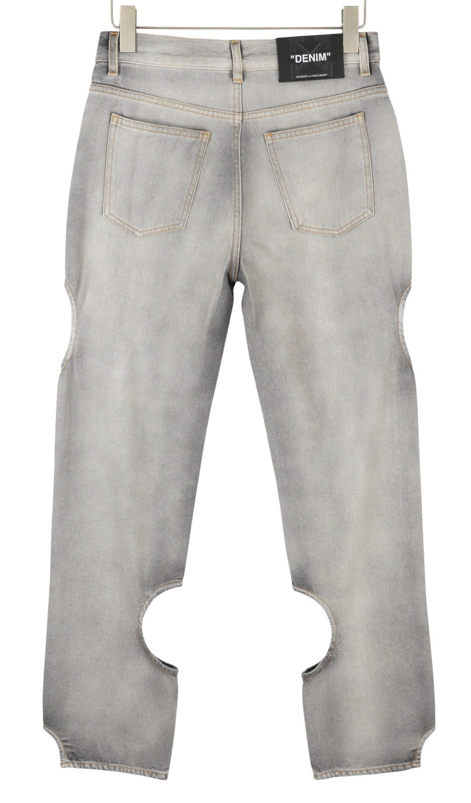 OFF-WHITE c/o VIRGIL ABLOH Meteor Denim Bleach Women Jeans W27 Grey F25 RRP765