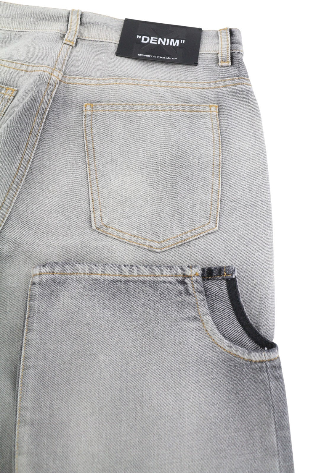 OFF-WHITE c/o VIRGIL ABLOH Meteor Denim Bleach Women Jeans W27 Grey F25 RRP765