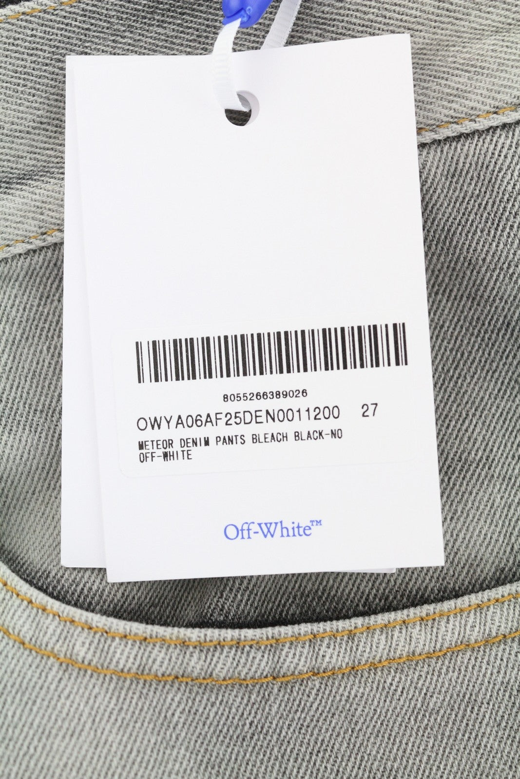 OFF-WHITE c/o VIRGIL ABLOH Meteor Denim Bleach Women Jeans W27 Grey F25 RRP765