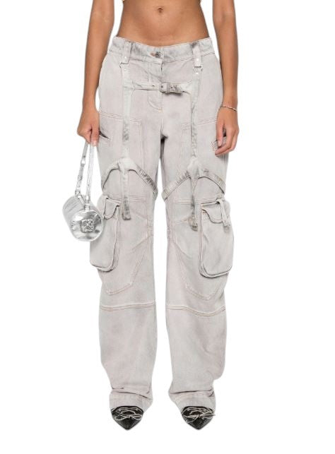 OFF-WHITE c/o VIRGIL ABLOH Laundry Cargo Over Pants Women Jeans W26 RRP2088