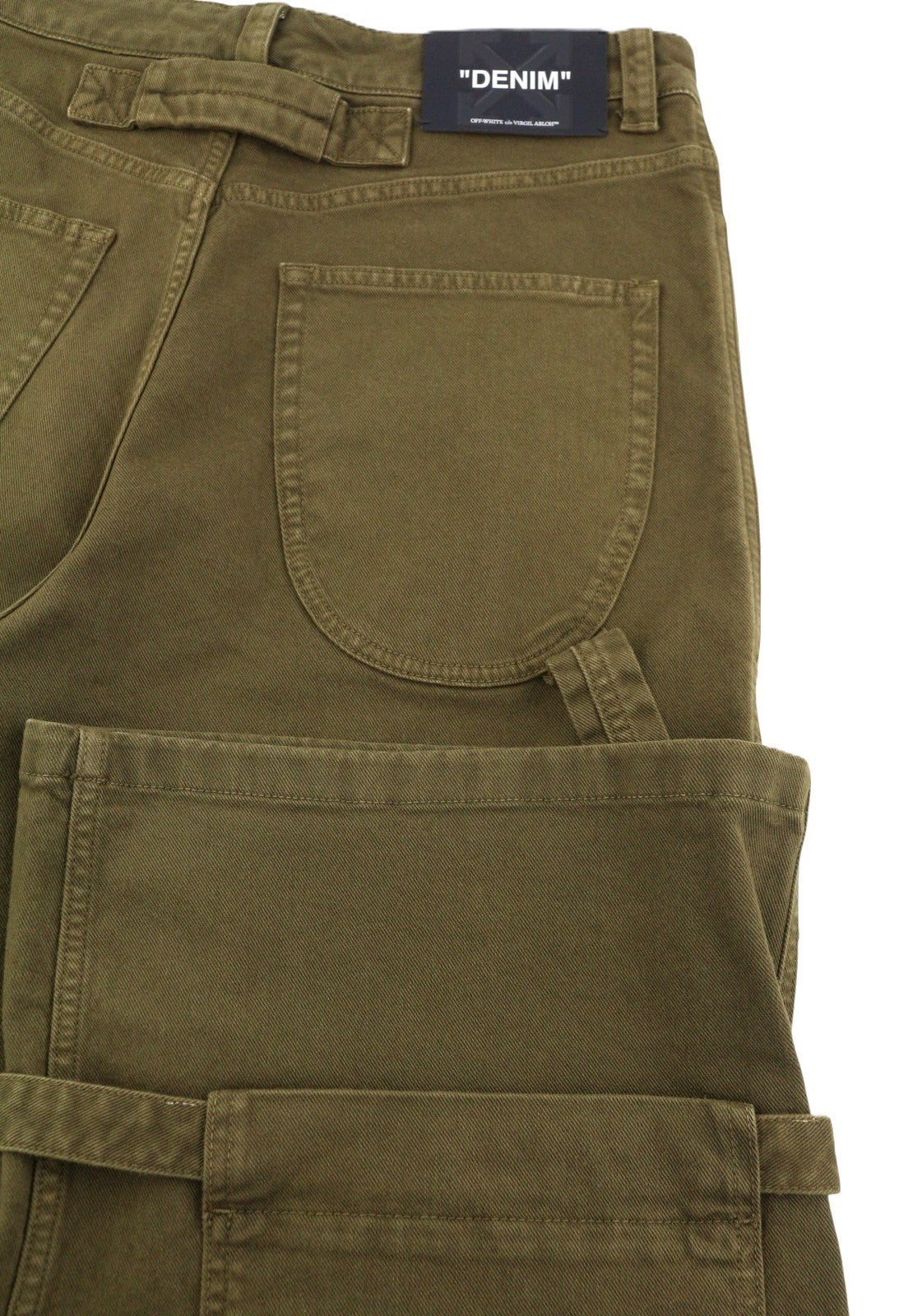 OFF-WHITE c/o VIRGIL ABLOH Gothic Drill Relax Men Jeans W33 Brown Cargo F25