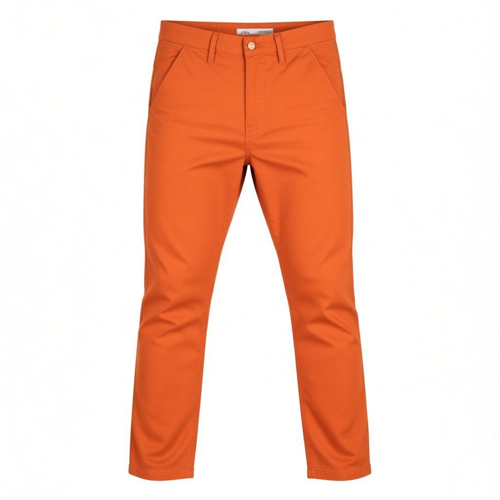 Schmale Khaki-Hose