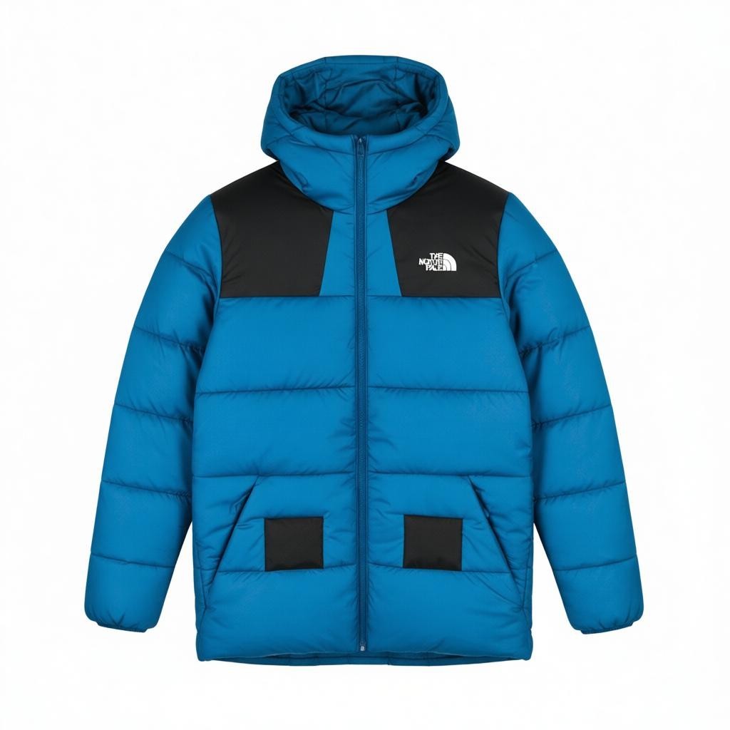 Blaue Polyesterjacke