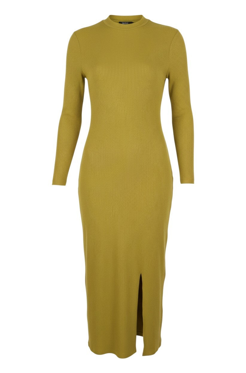 Gelbes Viskosekleid