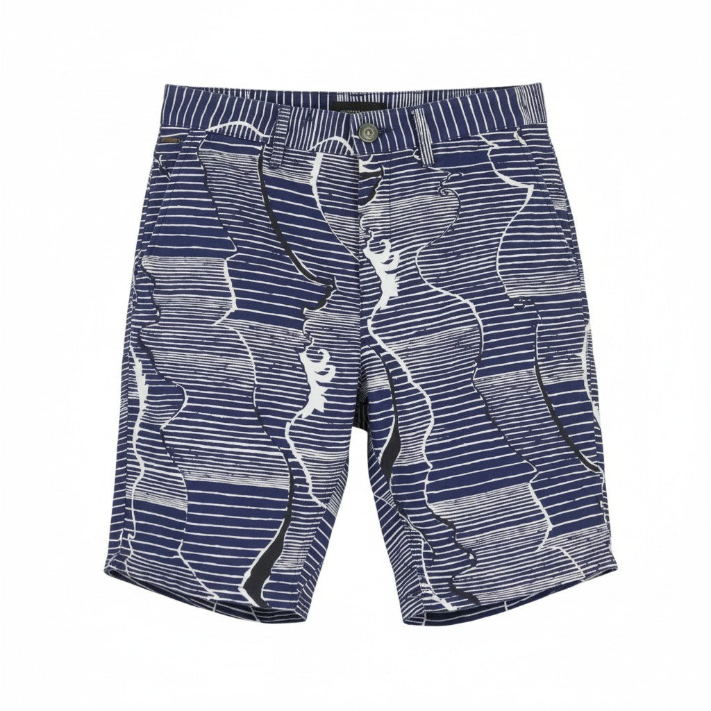 Blaue Baumwollshorts
