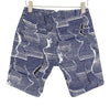 Blue Cotton Shorts