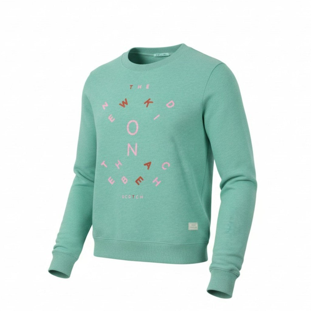 Blaues Baumwoll-Sweatshirt