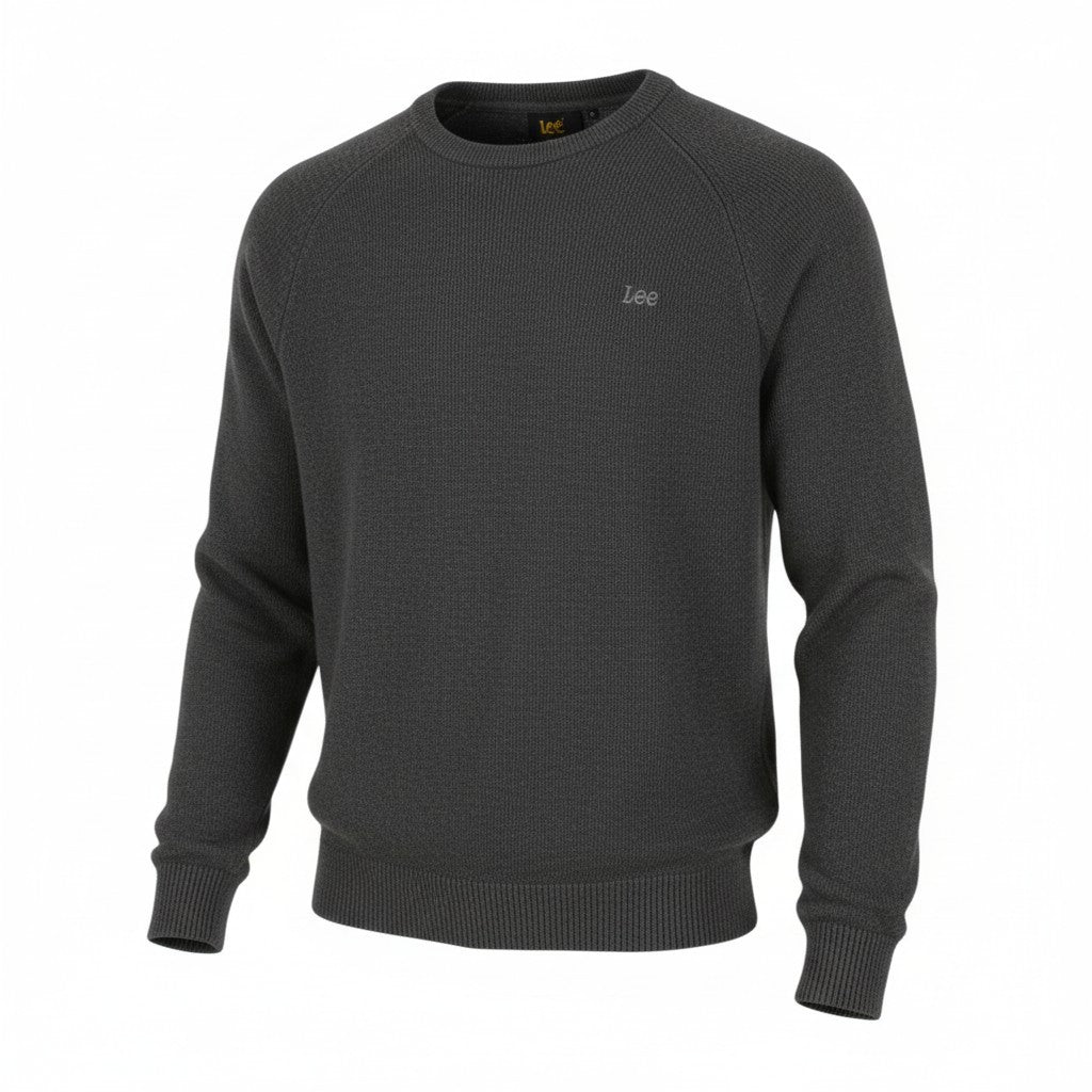 Grauer Baumwollpullover