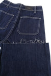 Jeans Flare Patch Pocket