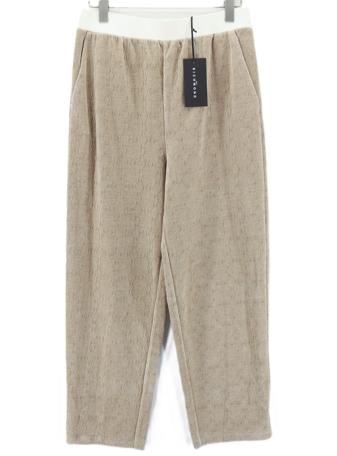 JOHN RICHMOND Mens Set M Brown Patterned Sweatshirt Straight  Pants 2 Pc