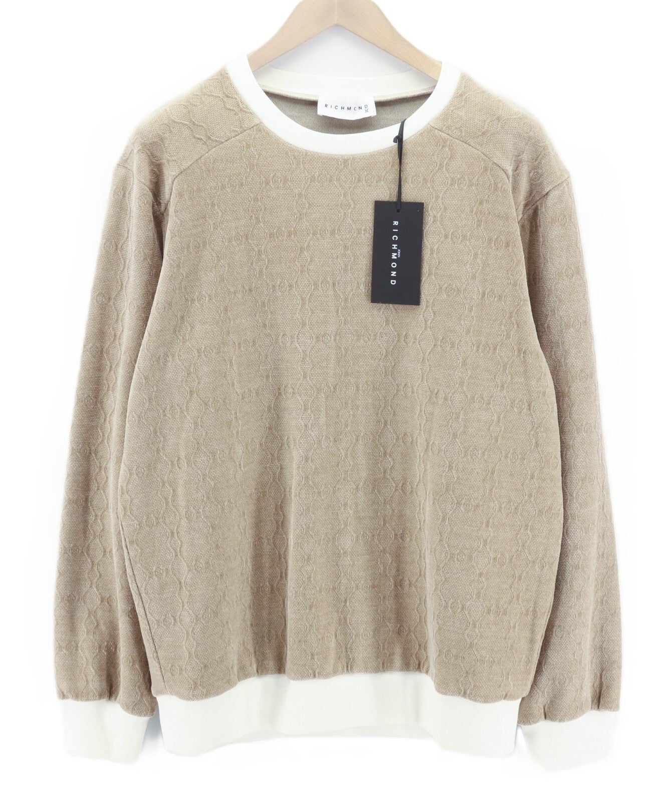 JOHN RICHMOND Mens Set M Brown Patterned Sweatshirt Straight  Pants 2 Pc