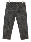 Jeans Boyfriend Brown Snake Jacquard
