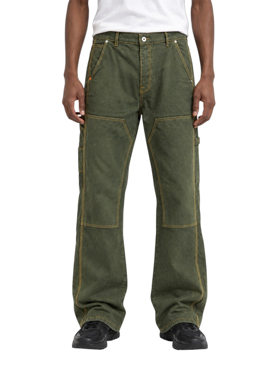 Grüne Twill-Hose