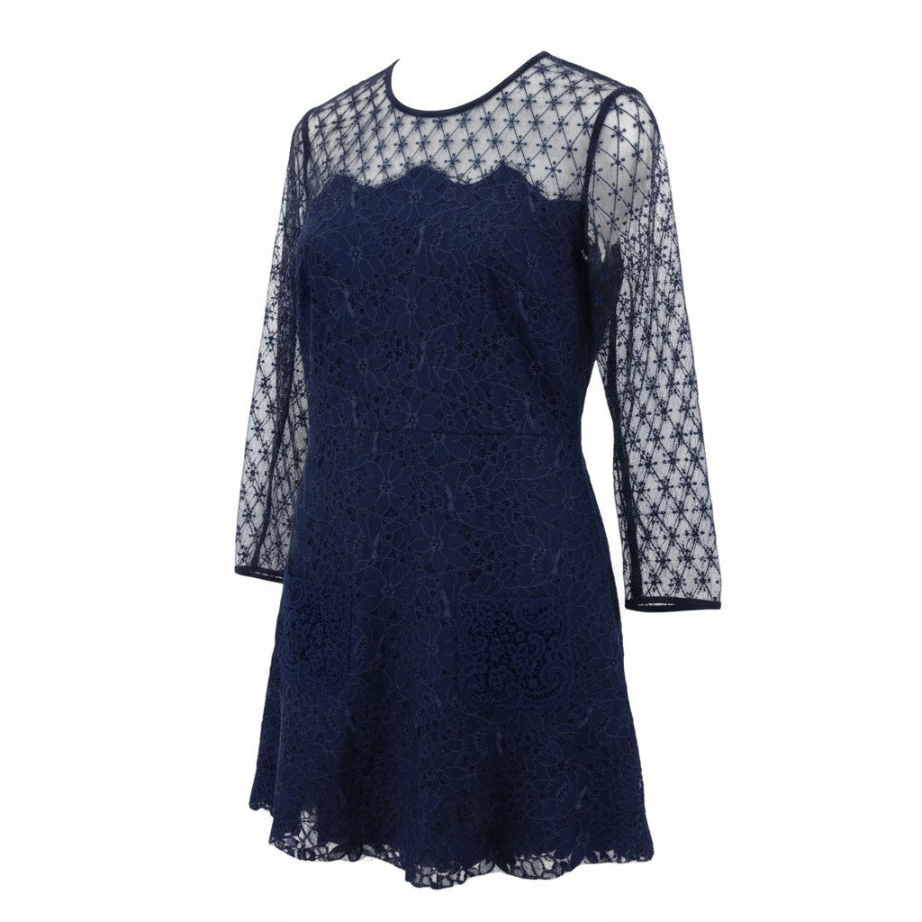 Blaues Twill-Kleid