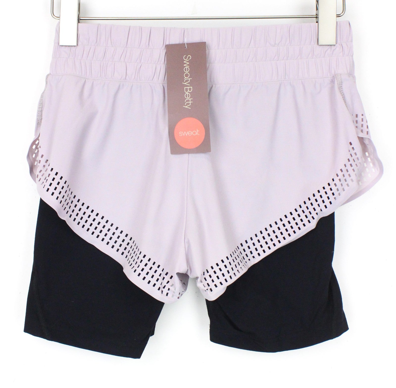 SWEATY BETTY Aerial 2in1 Women's Sport Short S Pink Detachable Workout Dance