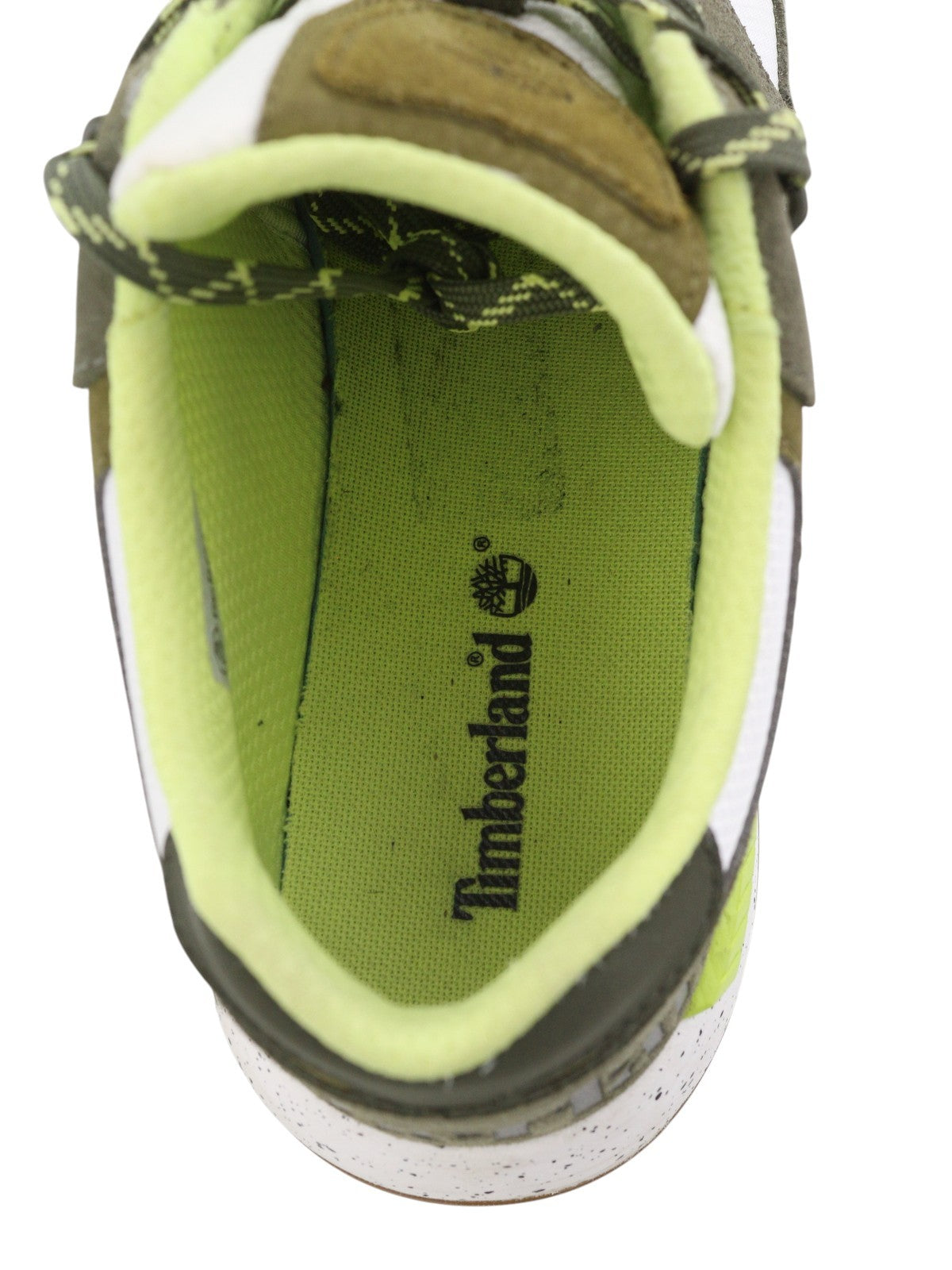 TIMBERLAND A2QUH Men Sneakers EU43.5/44.5 Green Leather Almond Toe Low Top Laced