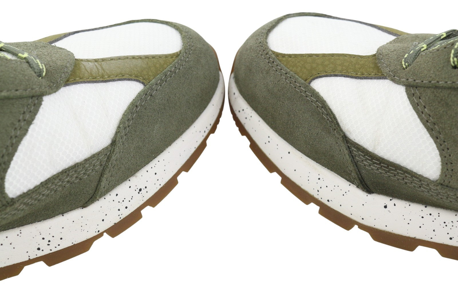 TIMBERLAND A2QUH Men Sneakers EU43.5/44.5 Green Leather Almond Toe Low Top Laced