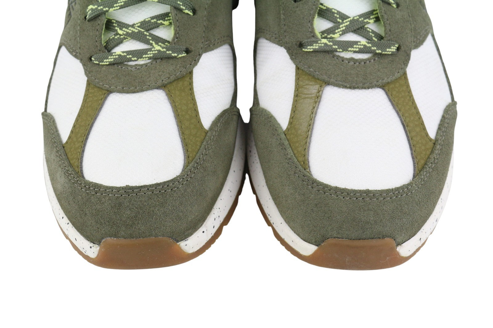 TIMBERLAND A2QUH Men Sneakers EU43.5/44.5 Green Leather Almond Toe Low Top Laced