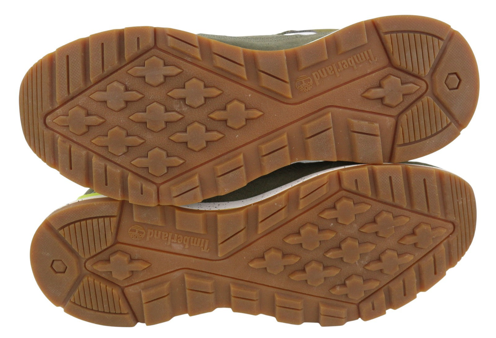 TIMBERLAND A2QUH Men Sneakers EU43.5/44.5 Green Leather Almond Toe Low Top Laced