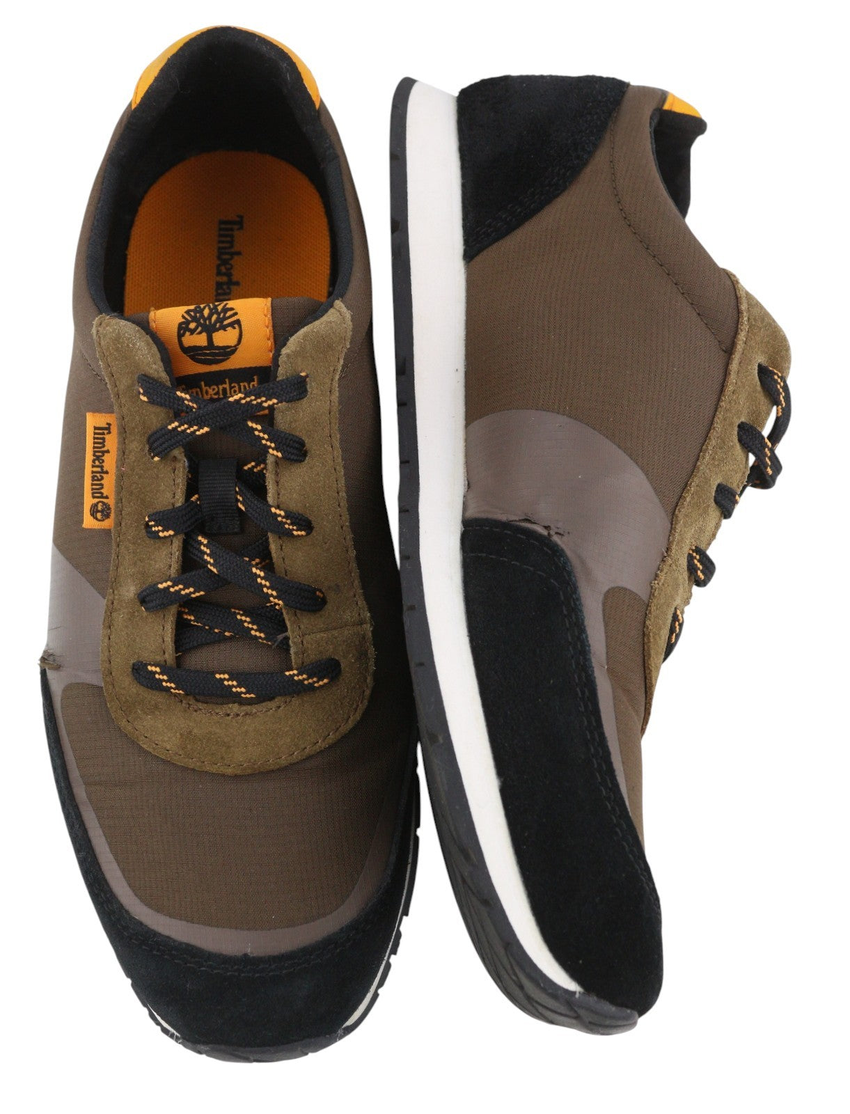 TIMBERLAND A2NMY Men Sneakers EU43 Brown Almond Toe Low Top Ortholite ReBOTL