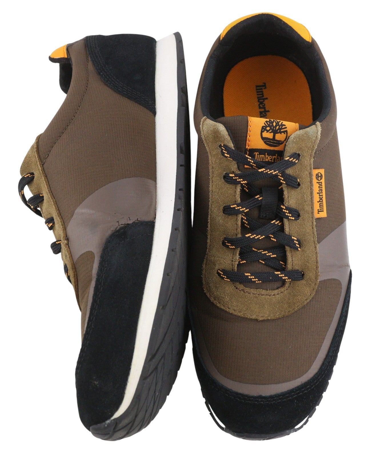 TIMBERLAND A2NMY Men Sneakers EU43 Brown Almond Toe Low Top Ortholite ReBOTL