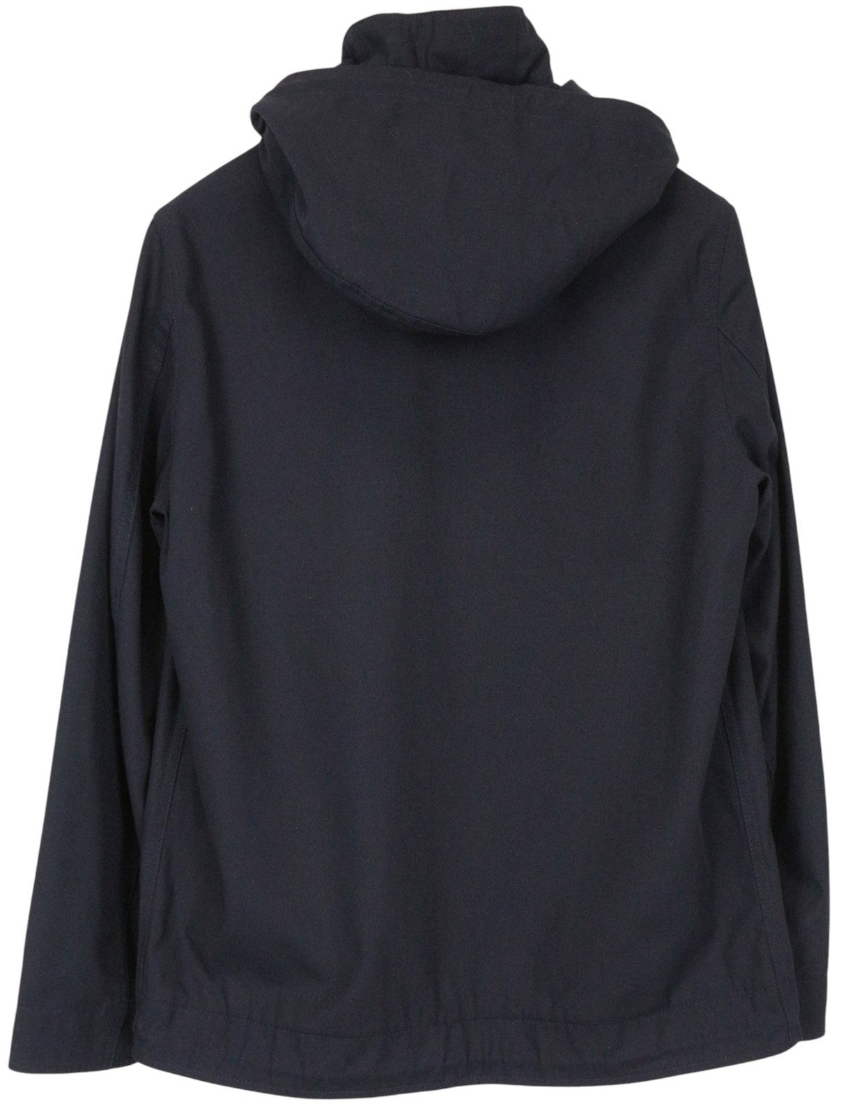 SANDRO Men's Jacket XS Navy Blue Casual Cotton Hooded Single-Breasted Coat