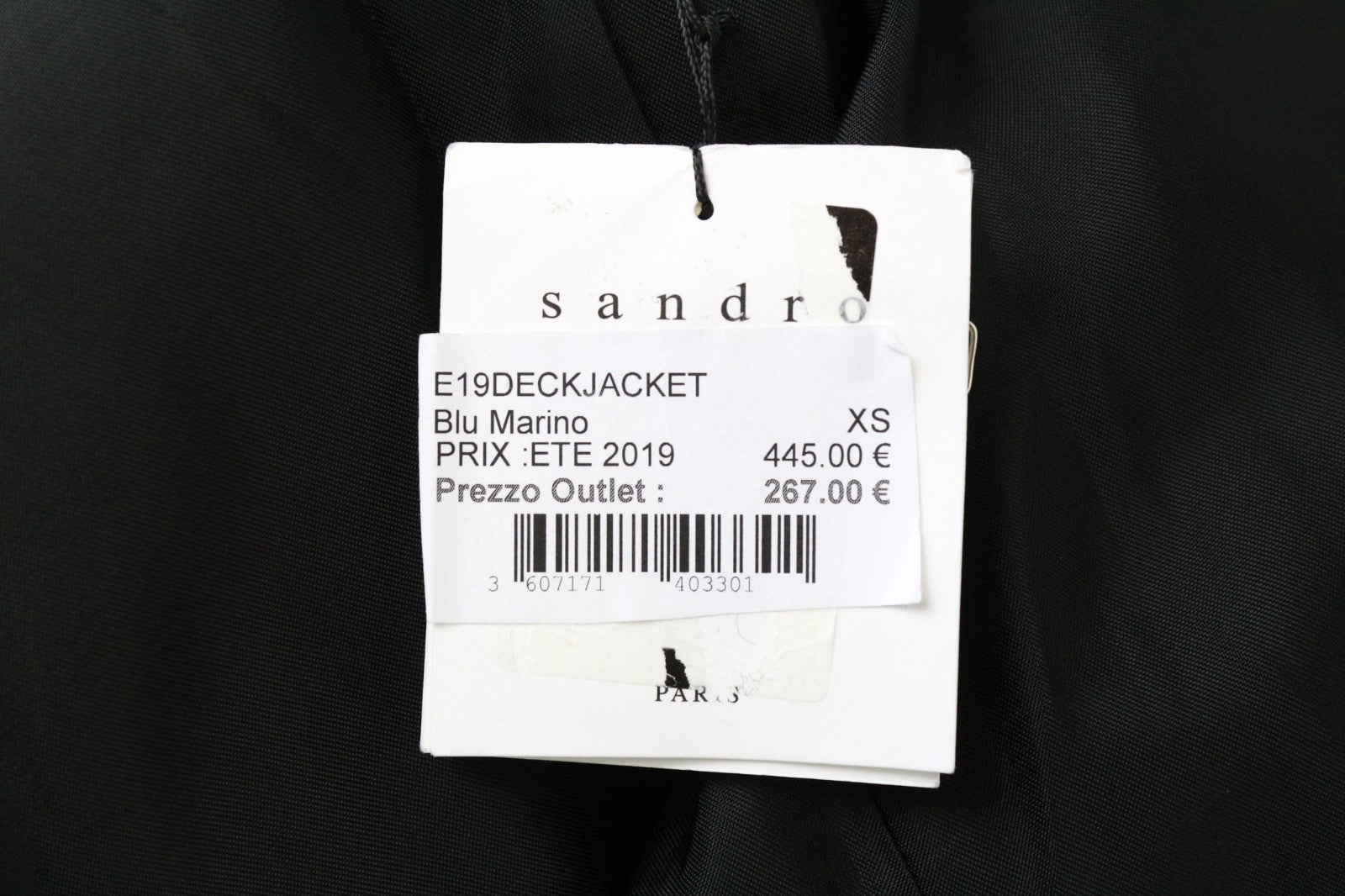 SANDRO Men's Jacket XS Navy Blue Casual Cotton Hooded Single-Breasted Coat