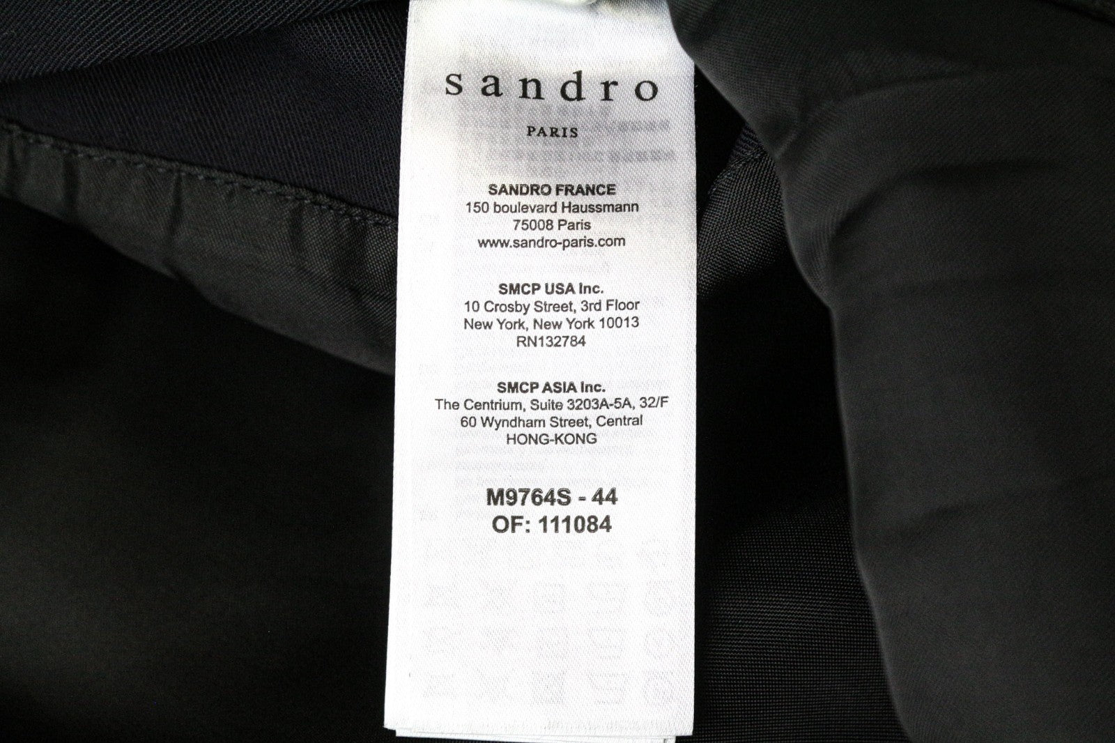 SANDRO Men's Jacket XS Navy Blue Casual Cotton Hooded Single-Breasted Coat