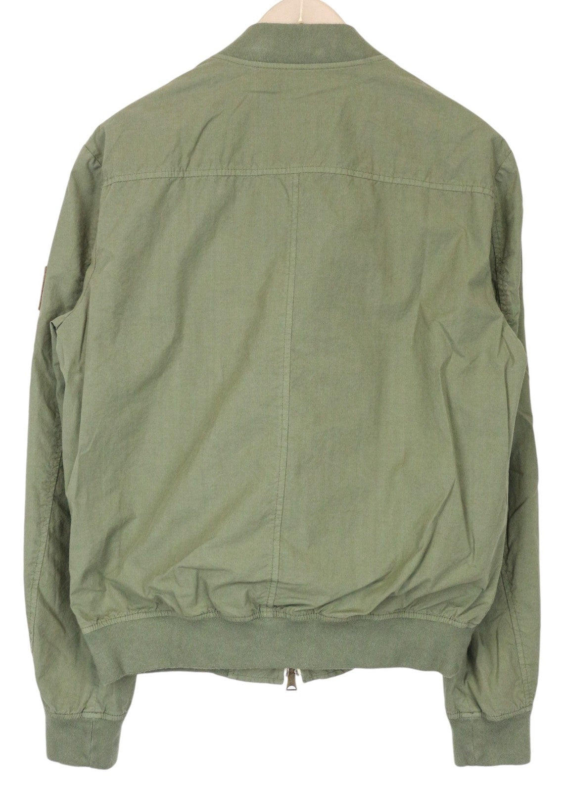 RICHMOND Men's Bomber Jacket 48 Green Pure Cotton Lightweight Casual Style