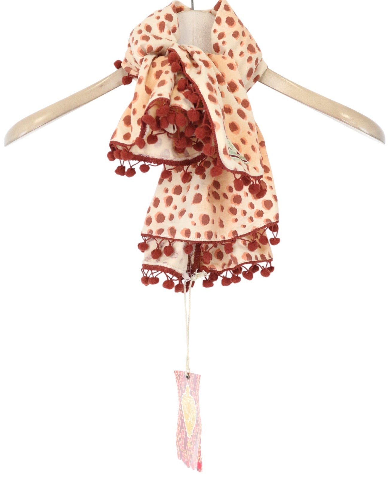 SCOTCH R'BELLE Girls Scarf OS Orange Casual Lightweight Patterned Accessory