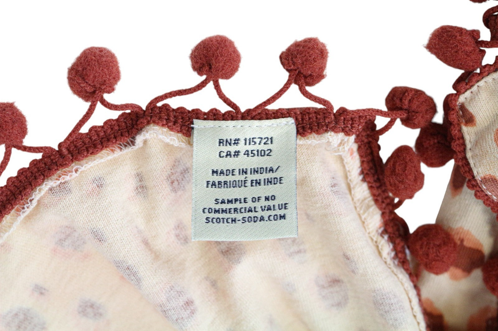 SCOTCH R'BELLE Girls Scarf OS Orange Casual Lightweight Patterned Accessory