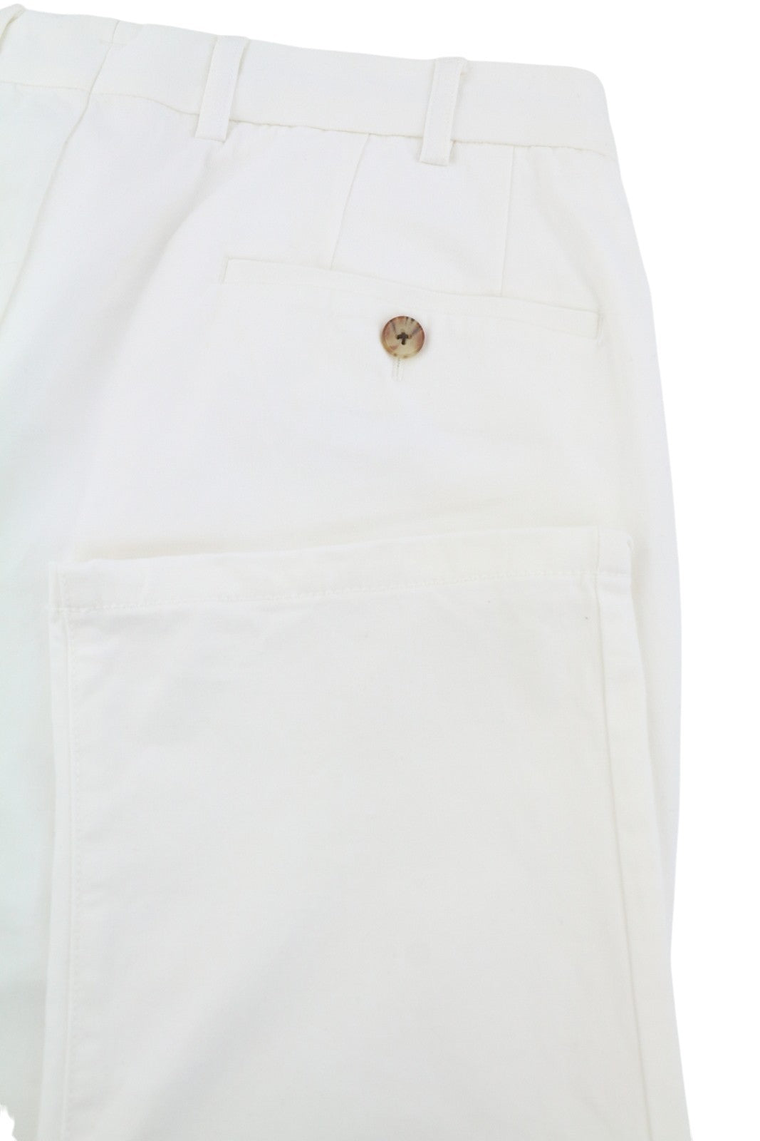 SUITSUPPLY Porto Men Trousers UK34R White Pure Cotton Slim Fit Zip Fly Chino
