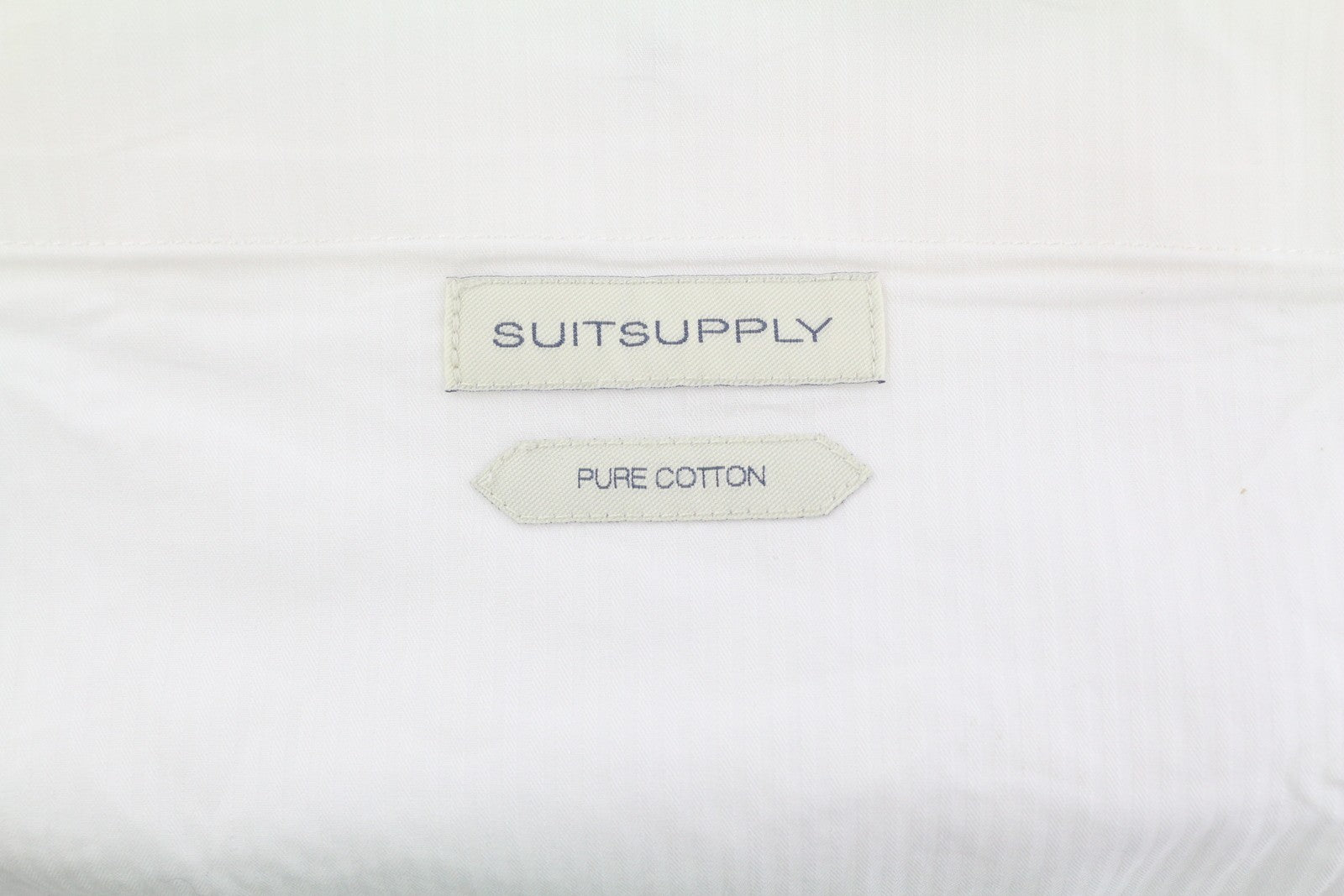 SUITSUPPLY Porto Men Trousers UK34R White Pure Cotton Slim Fit Zip Fly Chino
