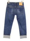 Jeans Cuffed Boy Straight Dalston Selvedge Blue Stretch